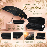3-fold Umbrella Summer Sun And Rain Protection foldable Uv Protection Rain Sun Umbrella