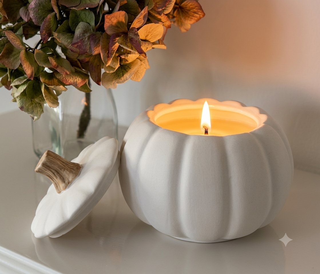 Pumpkin-Shaped Ceramic Scented Candle 🕯️✨
