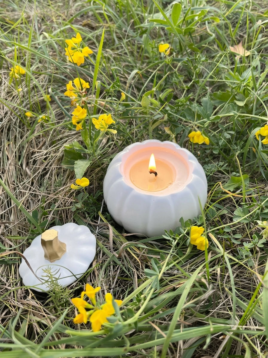 Pumpkin-Shaped Ceramic Scented Candle 🕯️✨