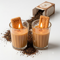 ☕ Chai Glass Scented Candle Set (Pack of 2)