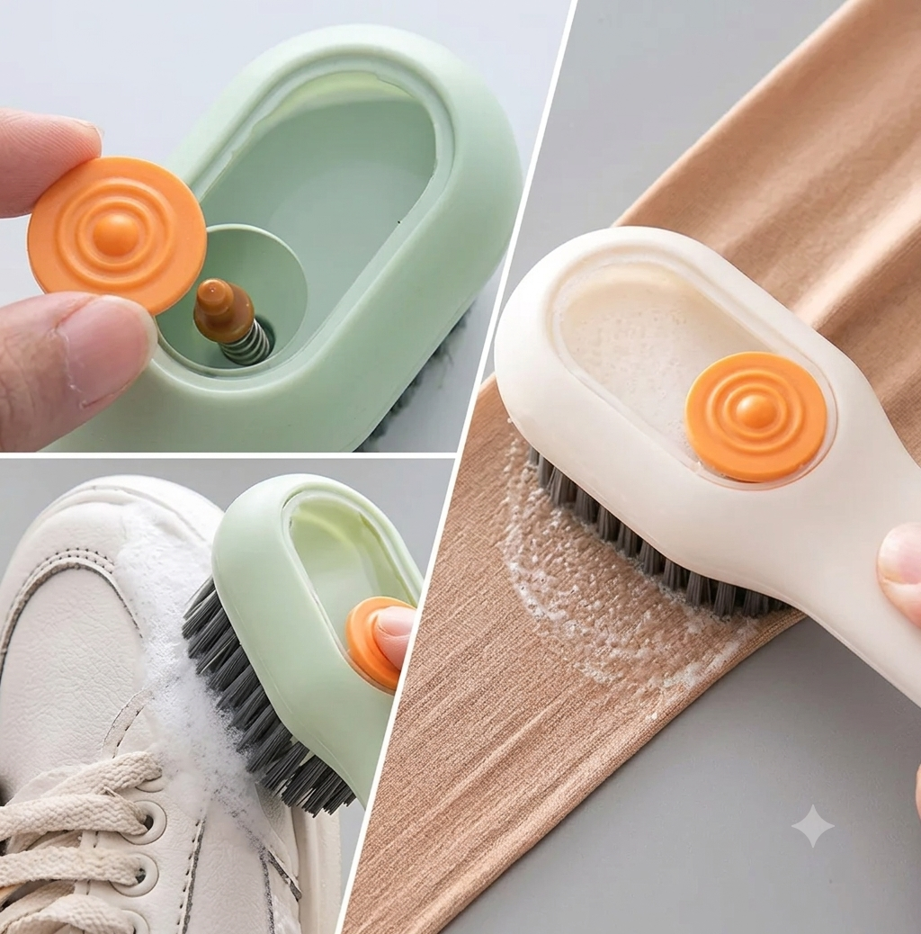 2-in-1 Liquid Dispensing Cleaning Brush