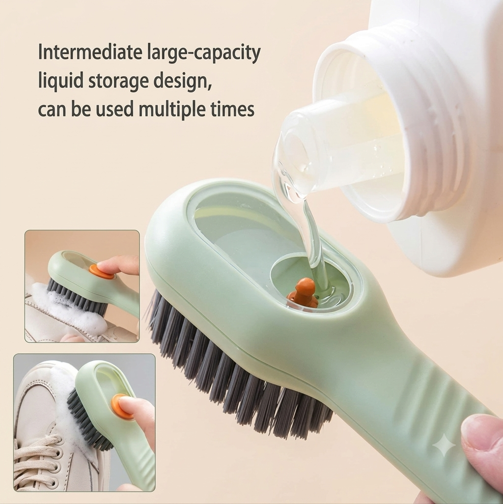 2-in-1 Liquid Dispensing Cleaning Brush