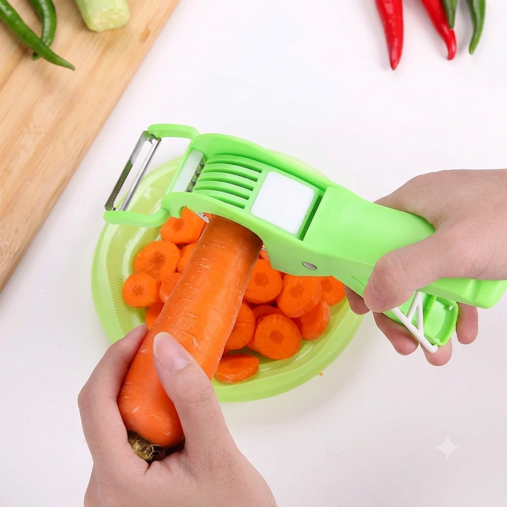 2-in-1 5-Blade Vegetable Cutter & Peeler